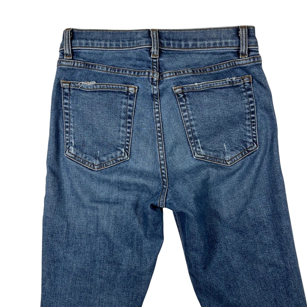 Reformation Mid Skinny Jeans Womens 26x29 Blue Rhine Wash Stretch Made in USA - Picture 5 of 14